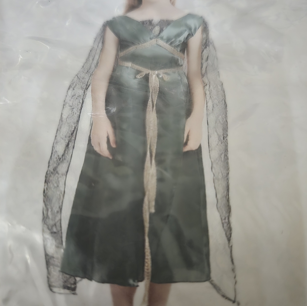 Elegant Green Lace Trim Dress Costume Cosplay Size Medium